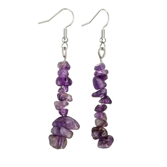 Bracelet And Earrings Set Natural Stone Healing Amethyst Energy - Picture 11 of 16